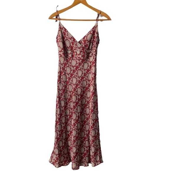 J. Crew 100% Silk Floral MIDI Slip Dress Size 4 - Picture 2 of 6